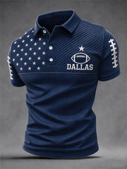 Men's Football Gameday Gift For Football Fans Casual Polo