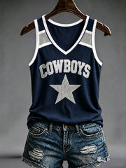 Women's Football Gameday Gift For Football Fans Casual V-Neck Vests