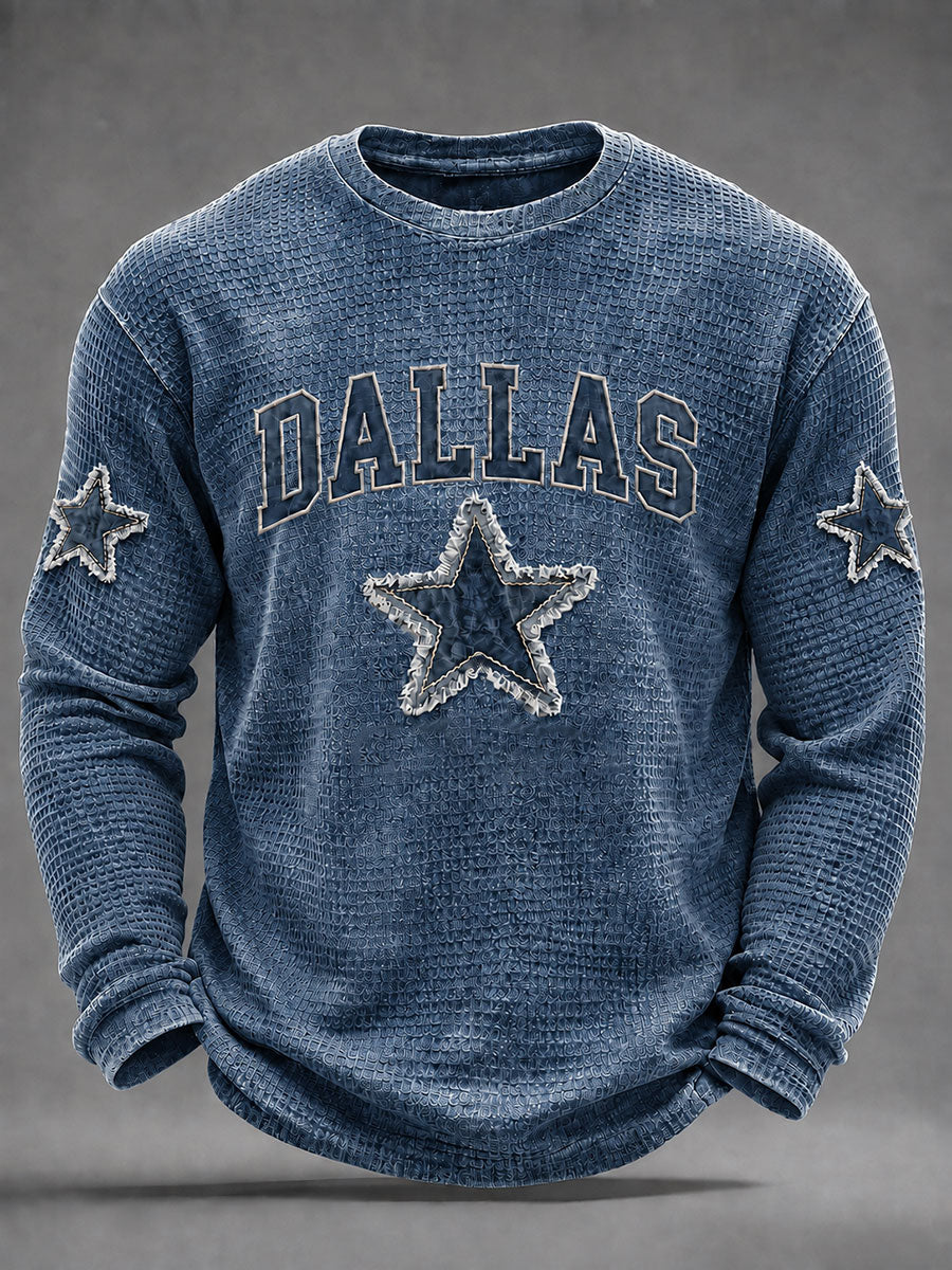 Men's Dallas Football Print Casual T-Shirt