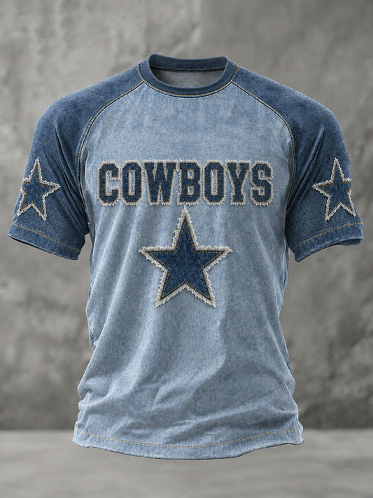 Men's Dallas Football Print Casual T-Shirt