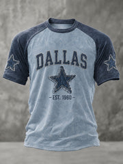 Men's Dallas Football Print Casual T-Shirt