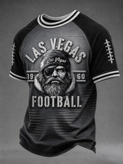 Men's short sleeve t-shirtMen's Las Vegas Football Fan Print T-shirt