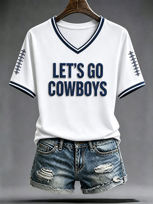 Women's Let's Go Cowboys Short-sleeved T-shirt