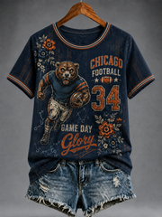 Women's Football Gameday Gift For Football Fans short-sleeved T-shirt