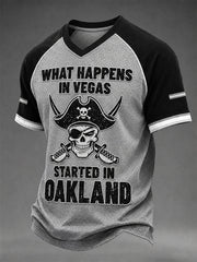 Men's Las Vegas Football Fan Print V-neck T-shirt