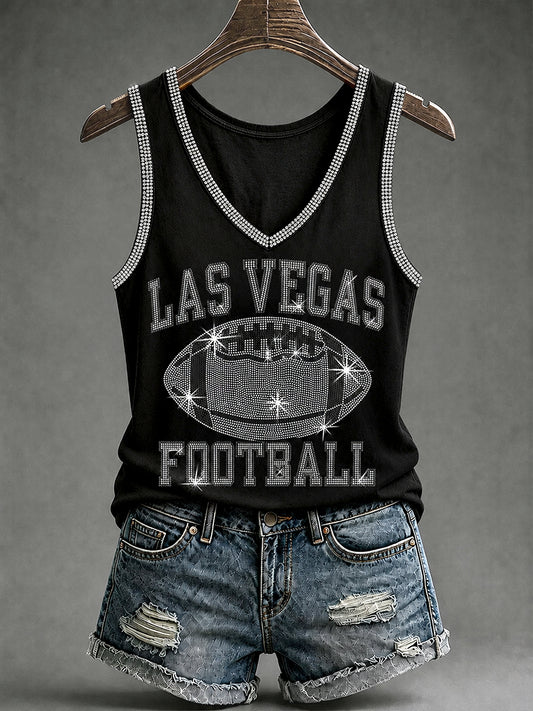 Women's Las Vegas Football Fan Print Vest Top