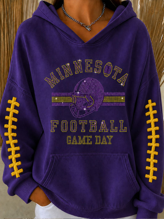 Women's Football Print Regular Sweatshirt