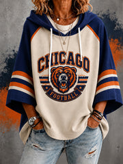 Women's Football Gameday Gift For Football Fans Casual Short-Sleeve Hoodie