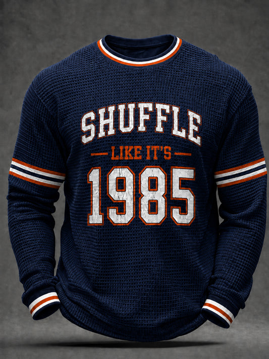 Men's Football Gameday Gift For Football Fans  Waffle Long Sleeve T-Shirt