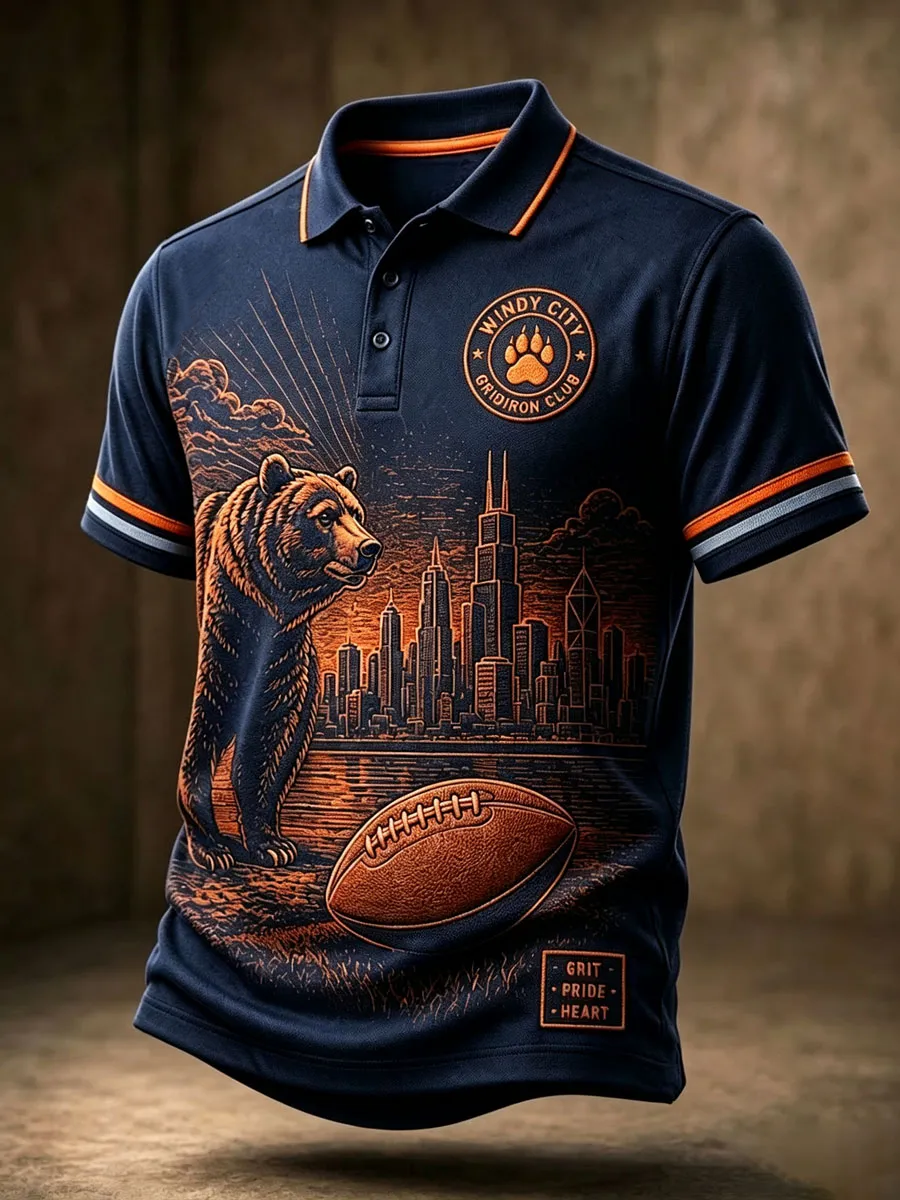 Men's Football Gameday Gift For Football Fans polo shirt