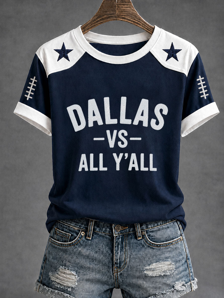 Women's Game Day Football Printed Casual T-Shirt