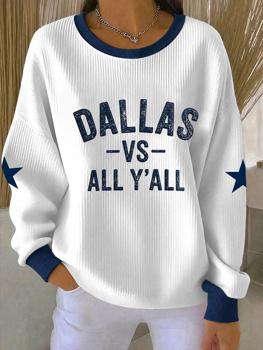 Women's Game Day Football Graphic Casual Sweatshirt