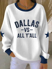 Women's Game Day Football Graphic Casual Sweatshirt