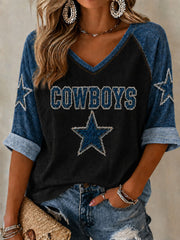 Women's Game Day Football Printed Casual T-Shirt