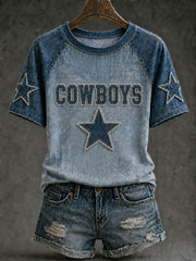 Women's Game Day Football Printed Casual T-Shirt