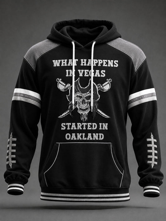 Men's Las Vegas Football Fan Print Hoodie with Pocket