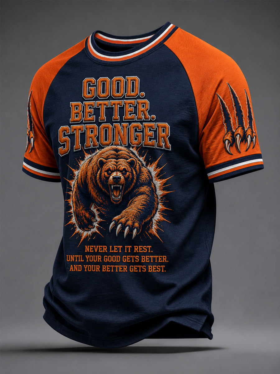 Men's Good Better Stronger Football Gameday Gift For Football Fans Casual Tee
