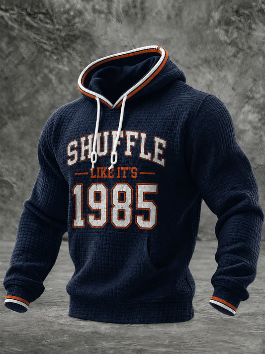 Men's Football Gameday Gift For Football Fans Checkered Cotton Hoodie
