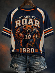 Women’s Ready To Roar? Football Gameday Gift For Football Fans Casual Tee