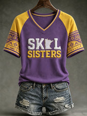 Women's Football Skol Sisters V-neck T-shirt