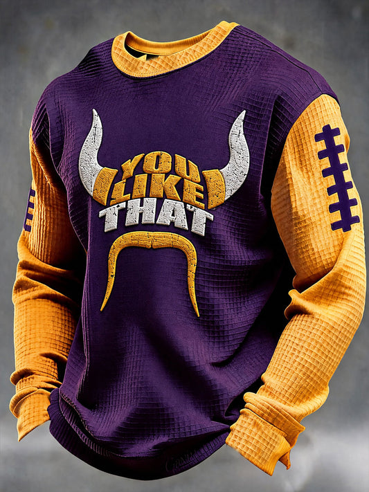 Men's You Like That Football Waffle Long Sleeve T-Shirt