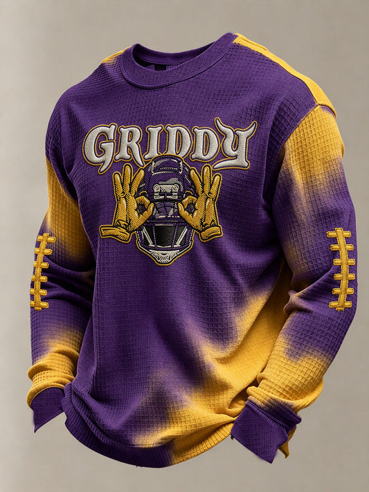Men's Griddy Football Waffle Long Sleeve T-Shirt