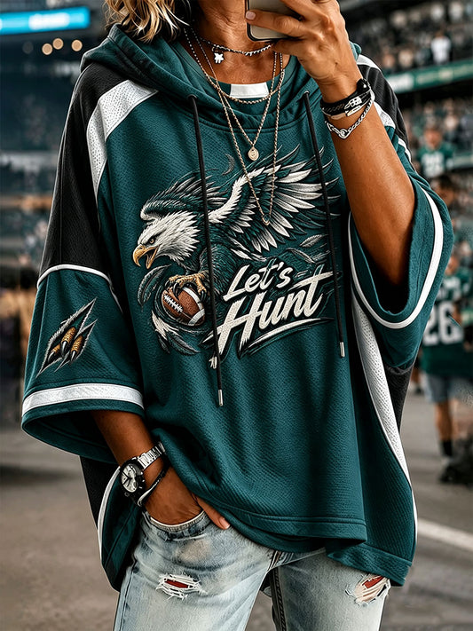 Women’s Let's Hunt Football Short-Sleeve Hoodie