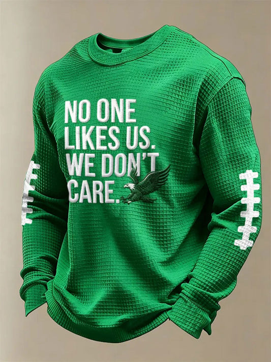 Men's No One Likes Us We Don't Care Waffle Long Sleeve T-Shirt