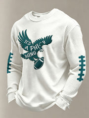 Men's Football Waffle Long Sleeve T-Shirt