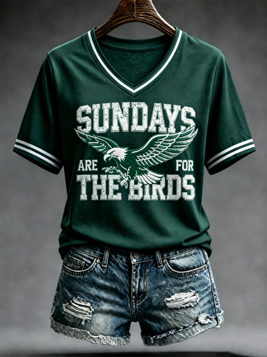 Women's Eagles Football Gameday Gift For Football Fans short-sleeved T-shirt