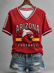 Women's Arizona Football Gameday Gift For Football Fans Casual V-Neck Tee