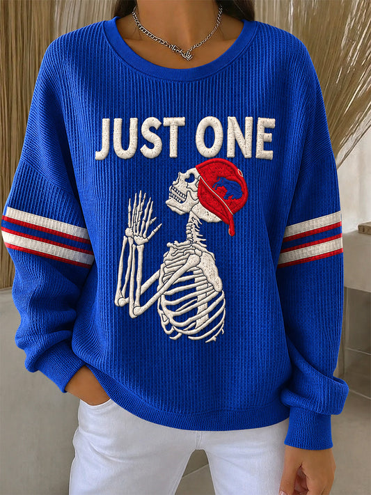 Women's Football Lover Buffalo Print Casual Sweatshirt