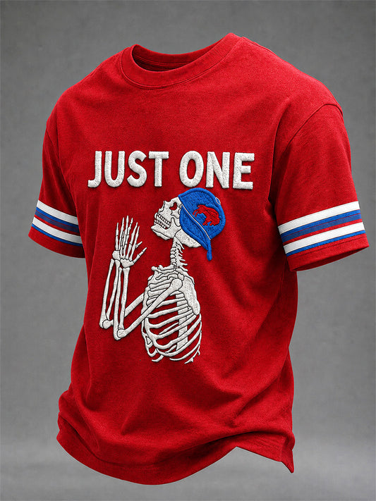 Men's Football Lover Buffalo Print Casual Tee