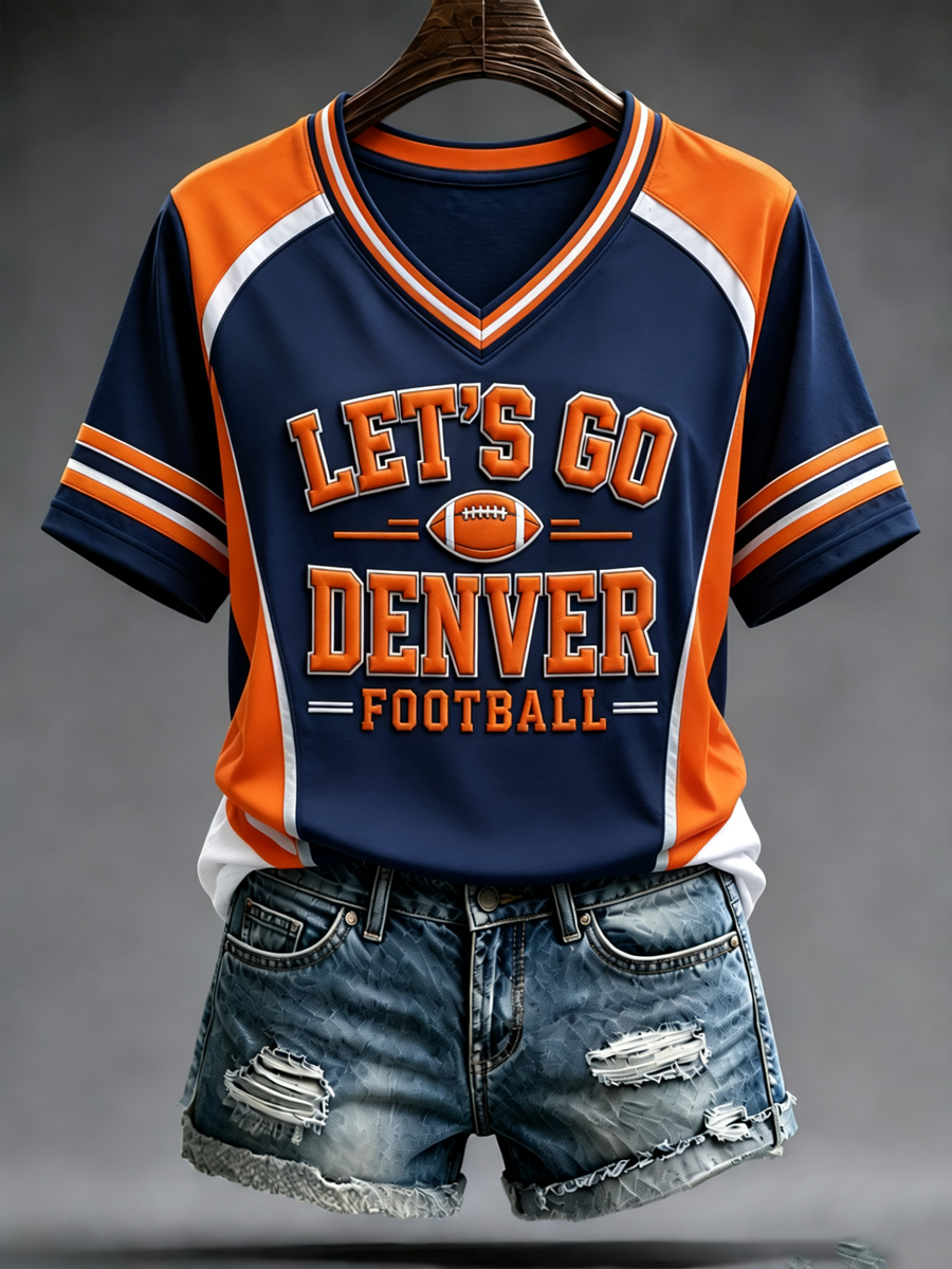 Women's Football Gameday Gift For Football Fans short-sleeved T-shirt
