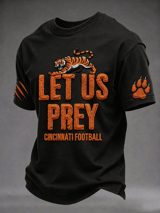 Men's Football Pattern Print Short Sleeves T-shirt