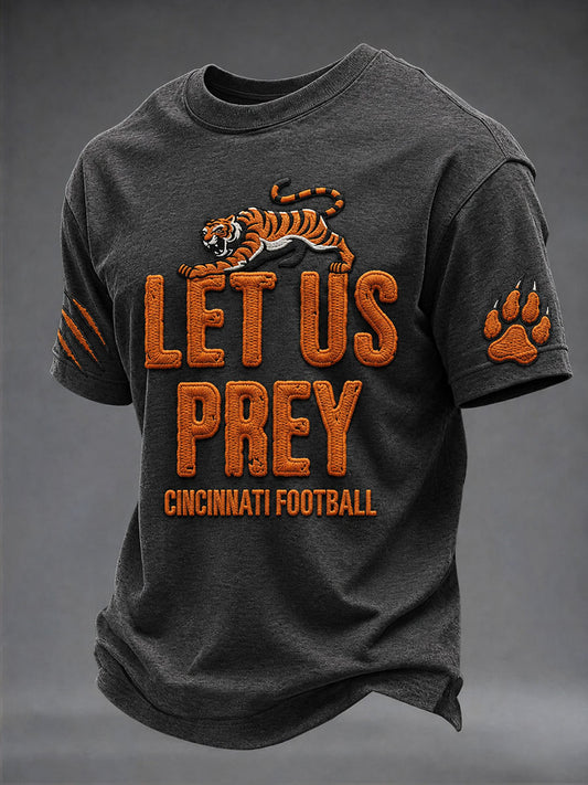 Men's Football Pattern Print Short Sleeves T-shirt