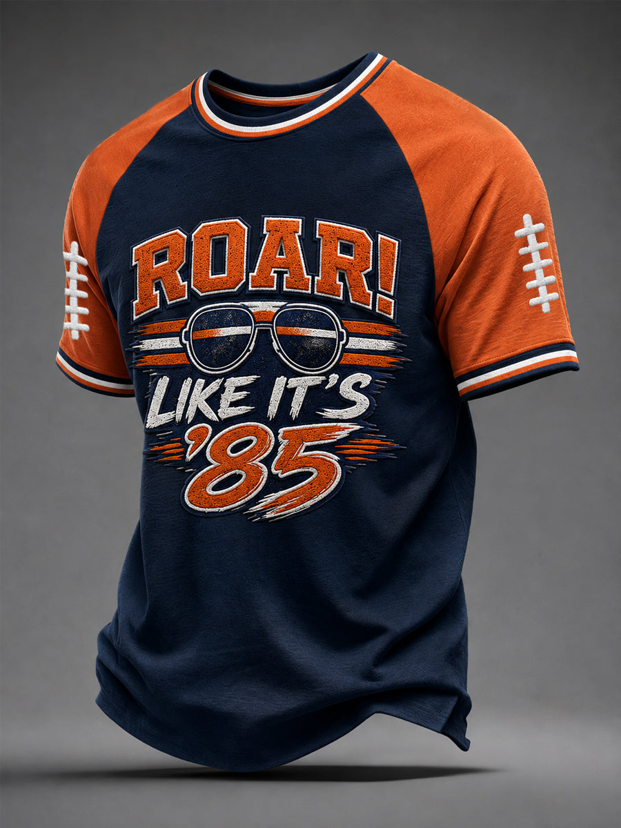 Men's Roar Like It's 1985 Football Gameday Gift For Football Fans Casual Tee