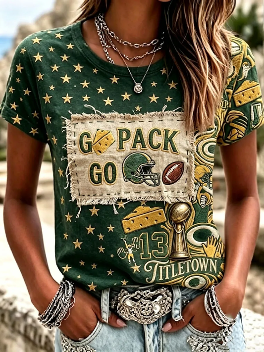 Women's Football Short-sleeved T-shirt