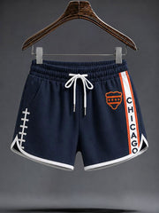 Women's Chicago Football Lover Bear Art Printed Shorts