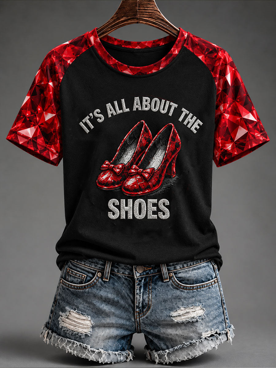 Women's It's All About The Shoes Print T-shirt