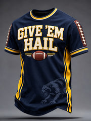 Men's University Football Lover Printed T-shirt