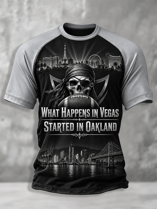 Men's Football Fan Print Short Sleeve T-shirt
