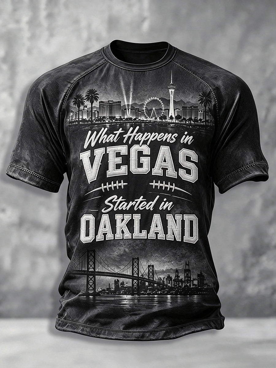 Men's Football Fan Print Short Sleeve T-shirt