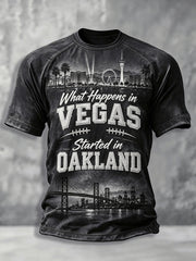 Men's Football Fan Print Short Sleeve T-shirt