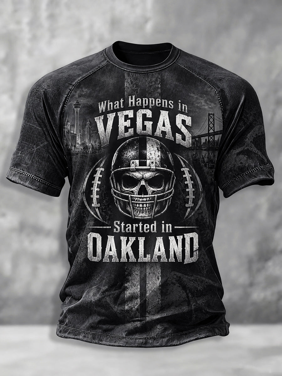 Men's Football Fan Print Short Sleeve T-shirt