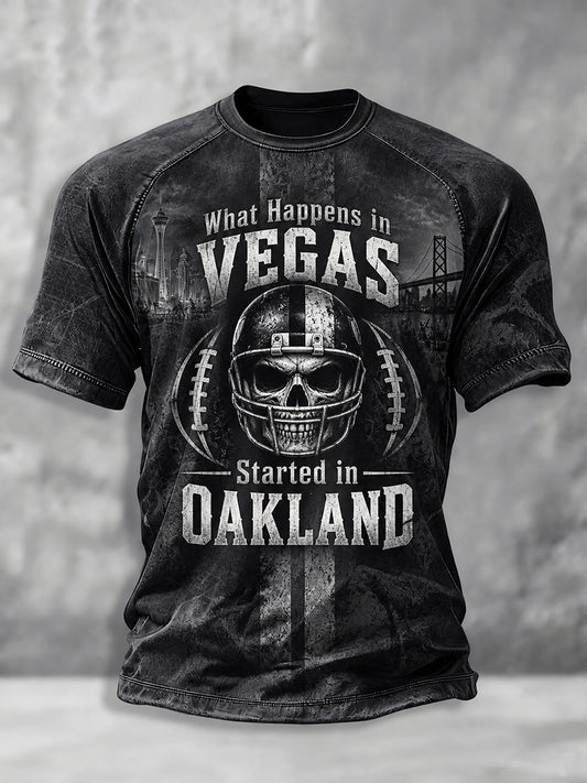 Men's Football Fan Print Short Sleeve T-shirt