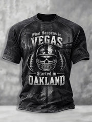 Men's Football Fan Print Short Sleeve T-shirt