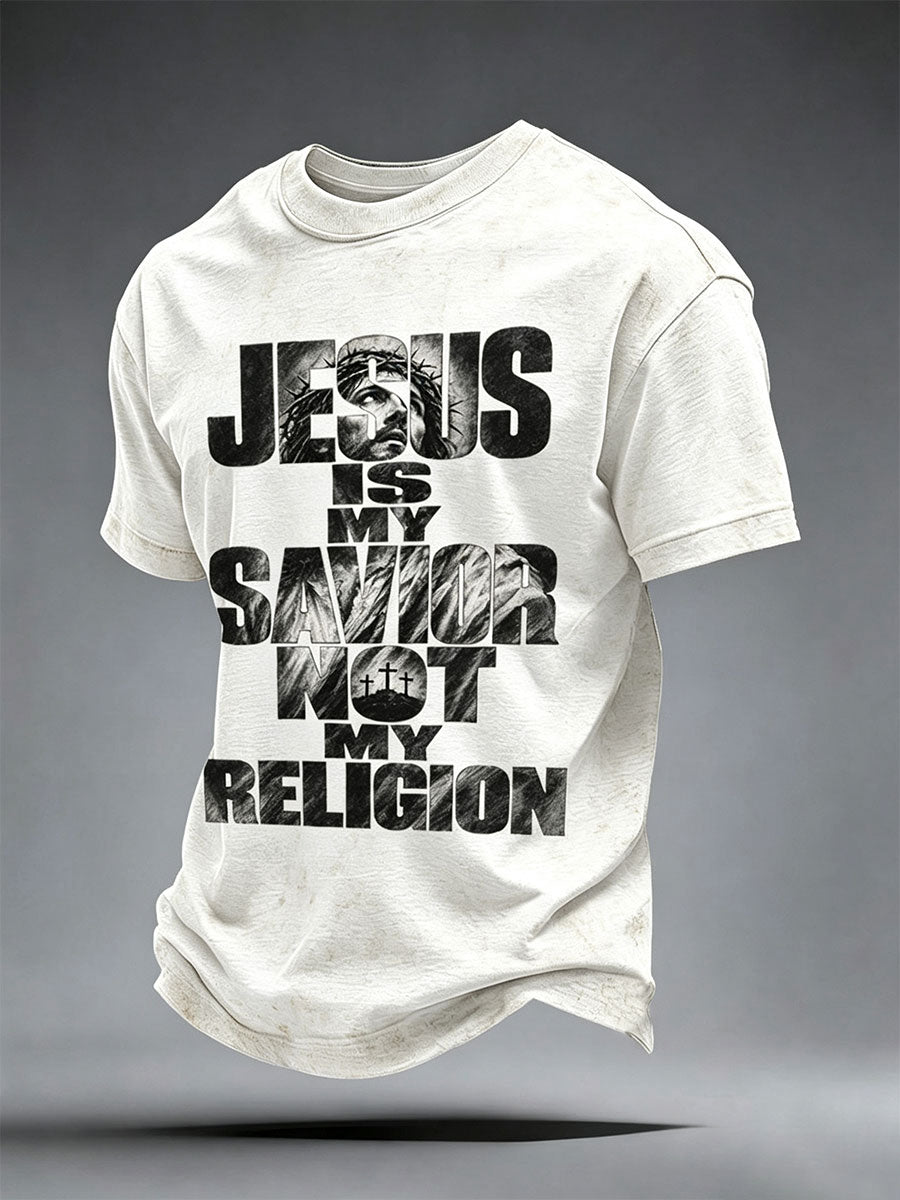Men's Jesus Is My Savior Not My Religion T-shirt