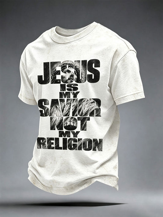 Men's Jesus Is My Savior Not My Religion T-shirt