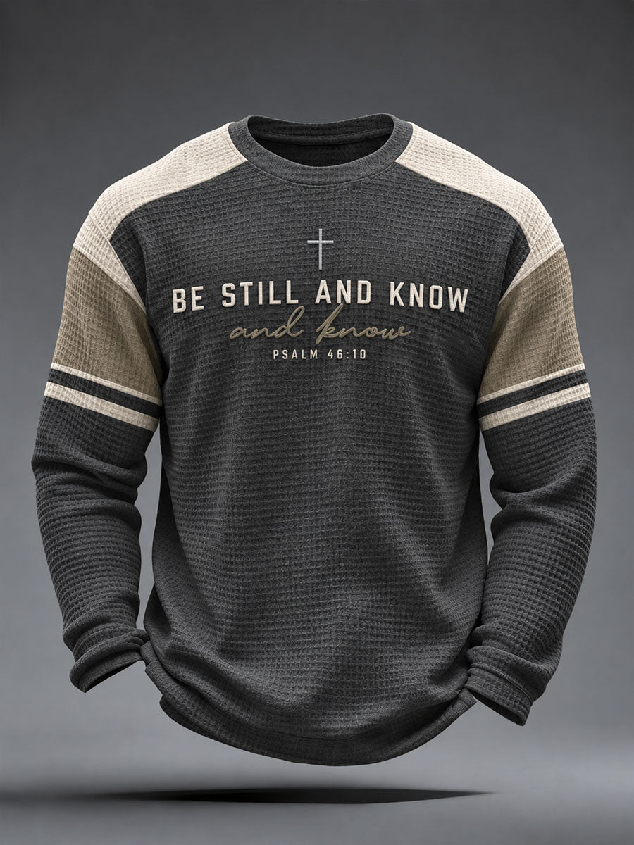 Men's Be Still And Know Waffle Top